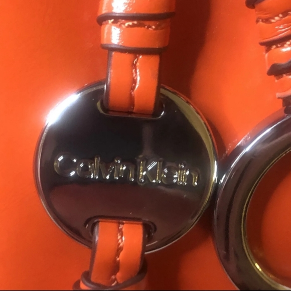 Calvien Klein Tote Beautiful Orange Fall Tote CK Tote Shoulder Hobo - Picture 6 of 16